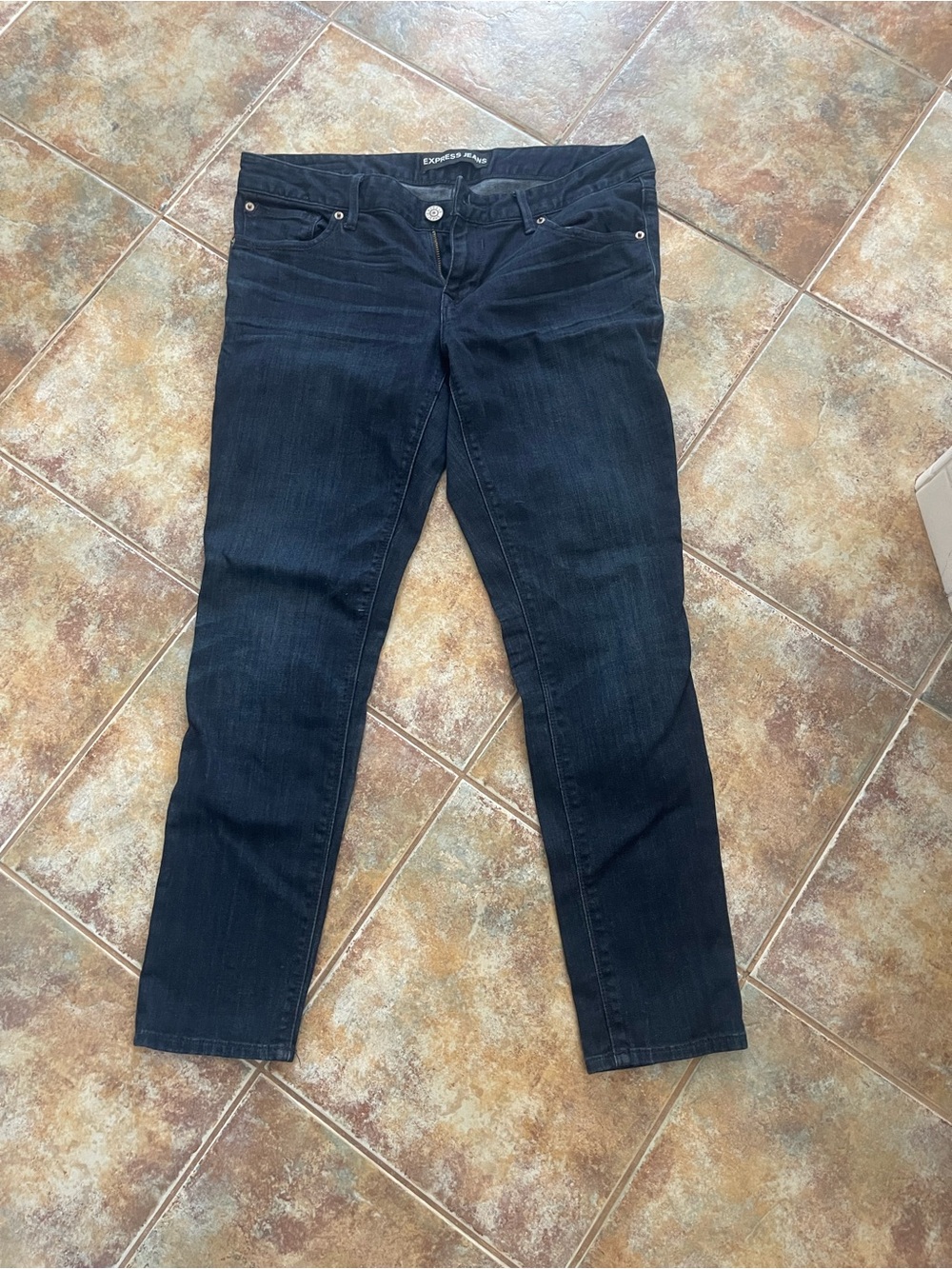Express Dark Black Skinny Jeans for Women